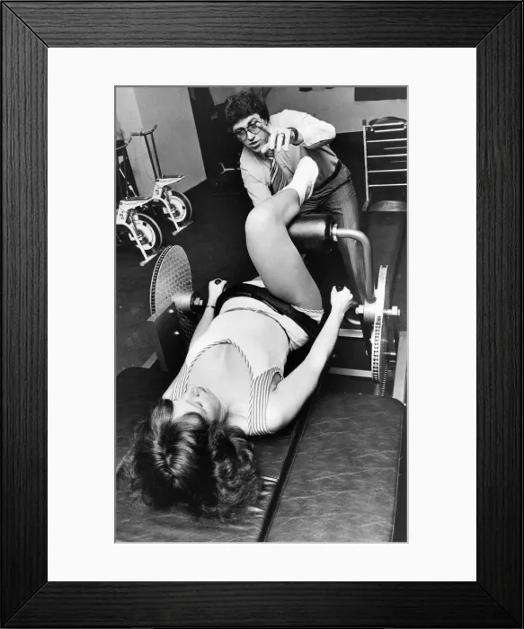 Framed Print : This lethal looking back strengthener has weighted pedals
