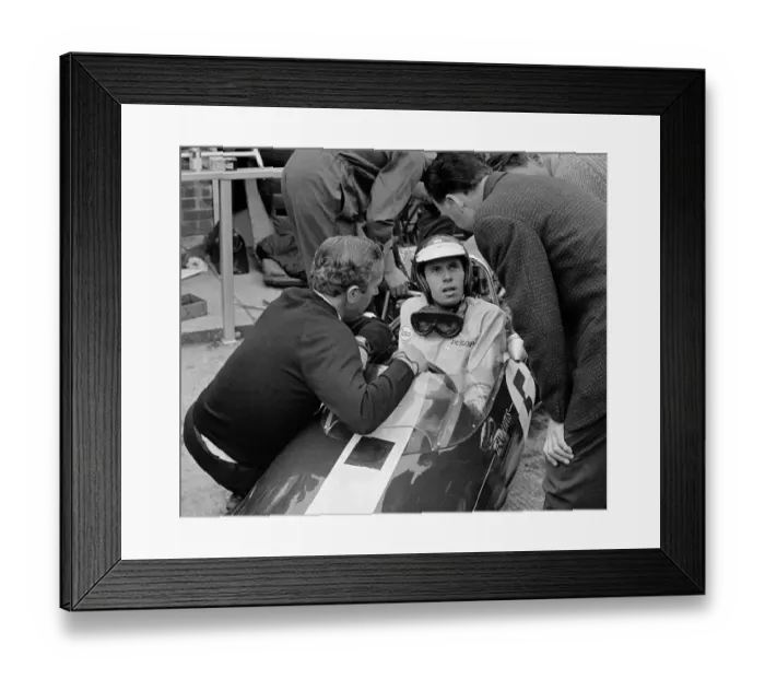 Framed Print : Silverstone Practice Day- Jim Clark in his Lotus. July 1965 Framed Print : Silverstone Practice Day- Jim Clark in his Lotus. July 1965