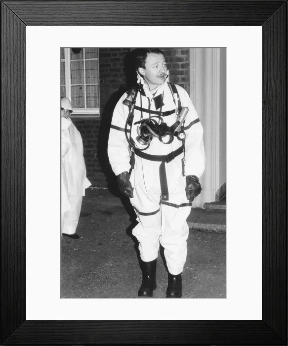 Framed Print : GLC Leader Ken Livingstone October 1983 Dressed in Nuclear