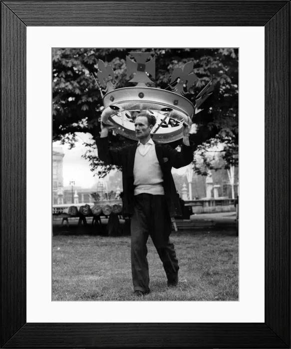 Framed Print : If I ruled the World Princess Margaret Wedding May 1960 A workman carries a Framed Print : If I ruled the World Princess Margaret Wedding May 1960 A workman carries a