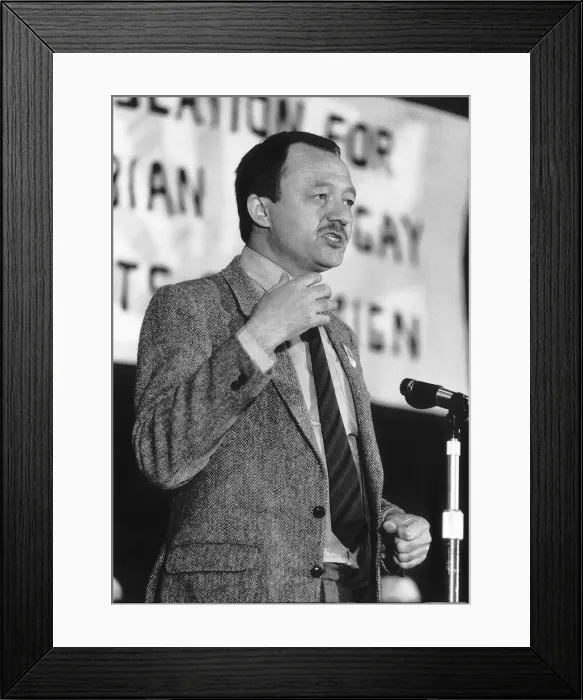 Framed Print : Ken Livingstone former GLC Leader May 1987 attending a gay