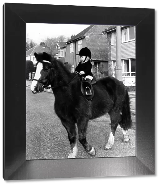 Animals - Children with Horses. January 1976 P000498
