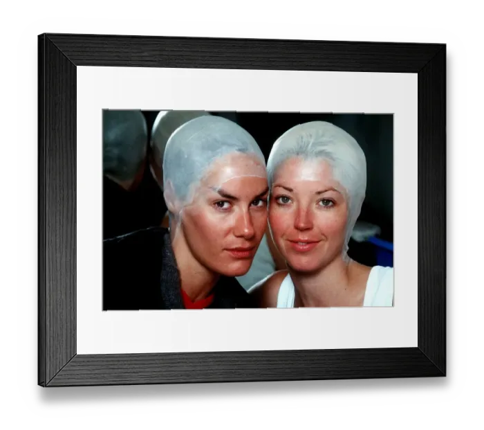 Framed Print : Tara Palmer-Tomkinson and Tamara Beckwith at Daily Mirror at the start of their Framed Print : Tara Palmer-Tomkinson and Tamara Beckwith at Daily Mirror at the start of their