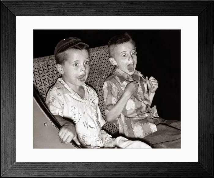 Framed Print : Funfair Rides - The Ghost Train, 2 young boys screaming as they take the Ghost Train Framed Print : Funfair Rides - The Ghost Train, 2 young boys screaming as they take the Ghost Train