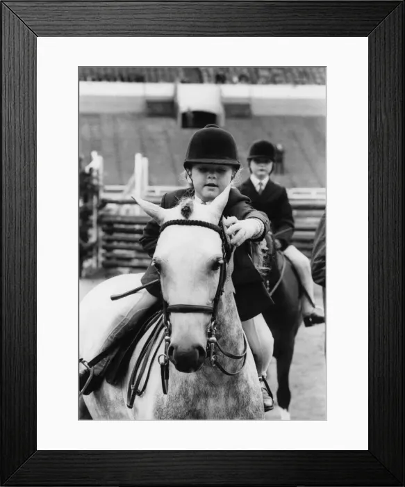 Framed Print : Animals - Children and Horses. July 1968 P000496