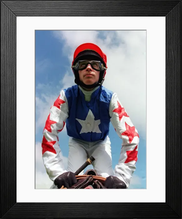 Framed Print : John McAuley Jockey on Serious Hurry Framed Print : John McAuley Jockey on Serious Hurry