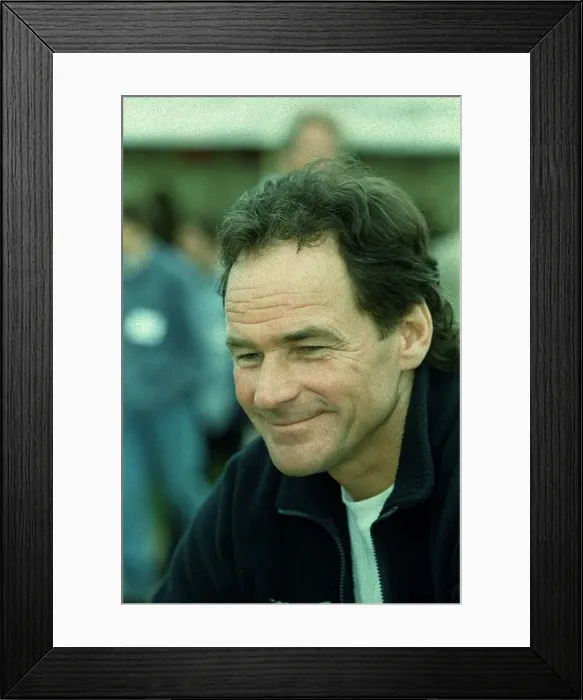 Framed Print : Barry Sheene October 1998 Former world motorcycle champion