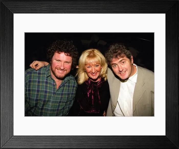 Framed Print : Sue Carroll Mirror Journalist October 1998 on the set of They Think Its All Over