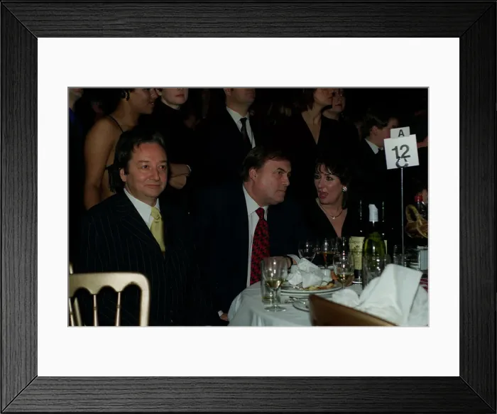 Framed Print : John Prescott MP, February 98 At the Brit Awards after being soaked by