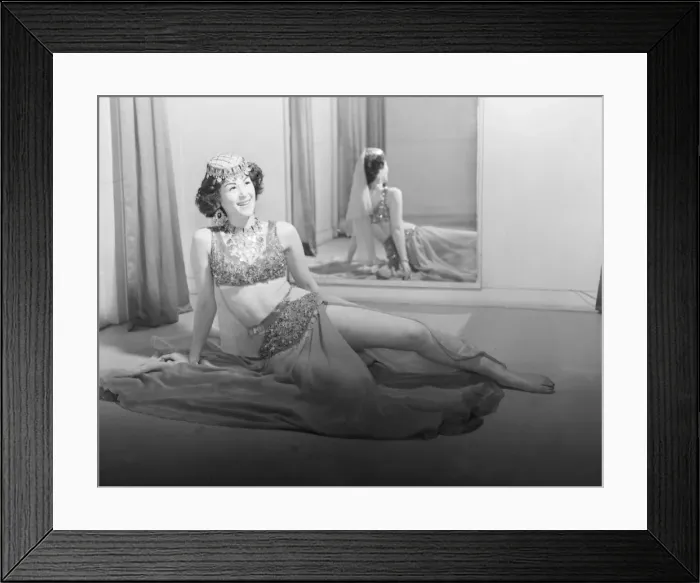 Framed Print : Samia Hakim Algerian Dancing Girl March 1952 C1690 / 1 Framed Print : Samia Hakim Algerian Dancing Girl March 1952 C1690 / 1