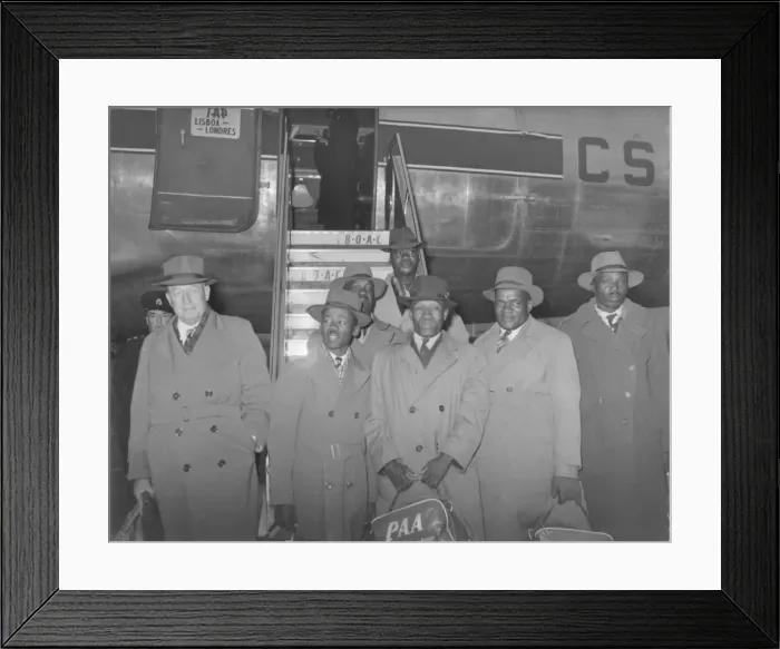 Framed Print : Bamangwato Tribesmen in London Apr 1952 C1832 / 1 Framed Print : Bamangwato Tribesmen in London Apr 1952 C1832 / 1