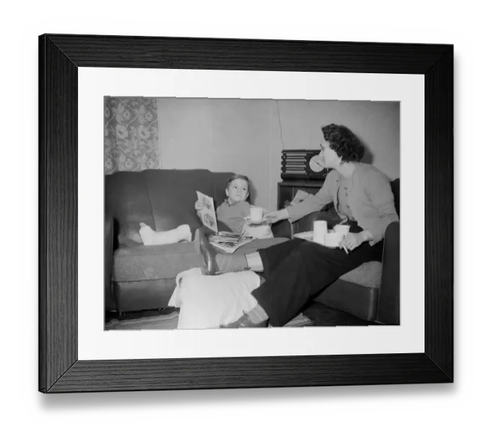 Framed Print : Group Captain Geoffrey Cheshire V. C. Injured woman Framed Print : Group Captain Geoffrey Cheshire V. C. Injured woman