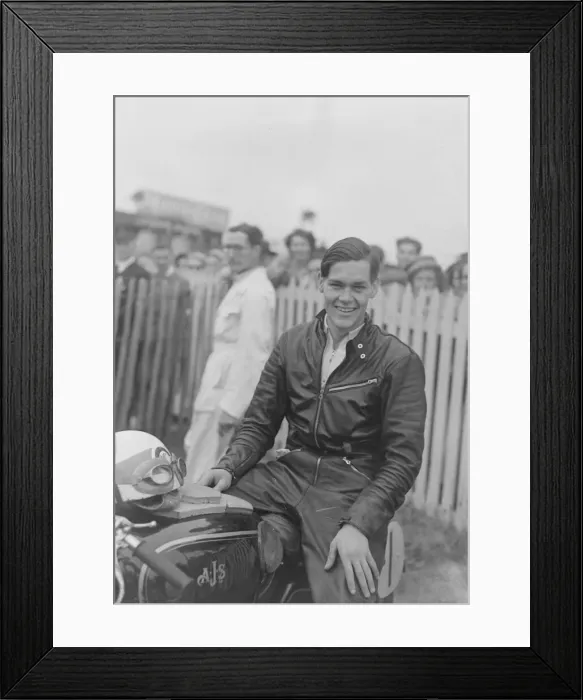 Framed Print : Isle of Man Junior Grand Prix 1951 R H Sherry winner of the Junior M. G Framed Print : Isle of Man Junior Grand Prix 1951 R H Sherry winner of the Junior M. G