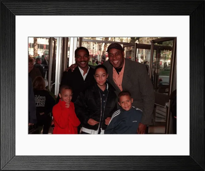 Framed Print : Ainsley Harriott at Caspar a Spirited Beginning premiere in Odeon Leicester Square with Framed Print : Ainsley Harriott at Caspar a Spirited Beginning premiere in Odeon Leicester Square with
