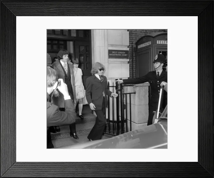 Framed Print : Brian Jones The Rolling Stones May 1967 Brian Jones followed by ever present
