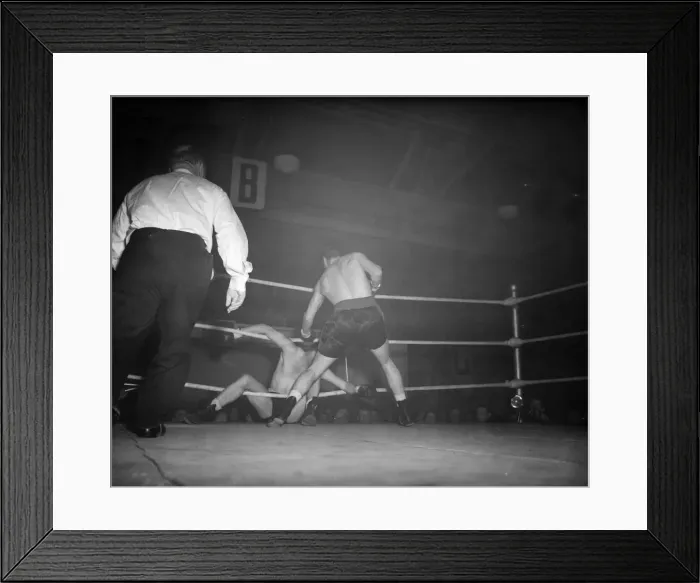 Framed Print : Ellman Staff Photographer Boxing Gerry McDermott v Terry McDonald Terry Framed Print : Ellman Staff Photographer Boxing Gerry McDermott v Terry McDonald Terry