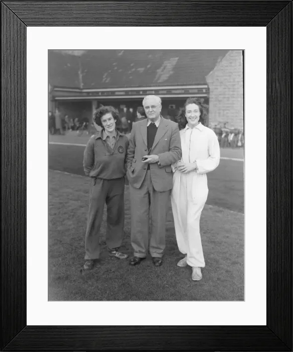 Framed Print : Female Athletes at Tooting Bec Training Club. DM 18  /  3  /  1952 C1358  /  1