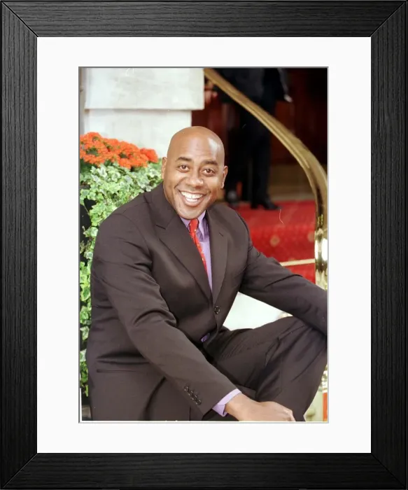 Framed Print : Ainsley Harriott TV Presenter Chef May 1999 pictured in London Framed Print : Ainsley Harriott TV Presenter Chef May 1999 pictured in London
