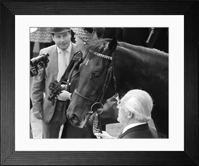 Framed Print : Horseracing Epsom Derby June 1983 Teenoso Racehorse