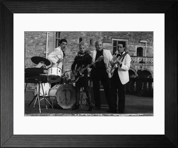 Framed Print : Stars of Not the nine oclock news as pop singers 1982 during rehearsals co stars Framed Print : Stars of Not the nine oclock news as pop singers 1982 during rehearsals co stars