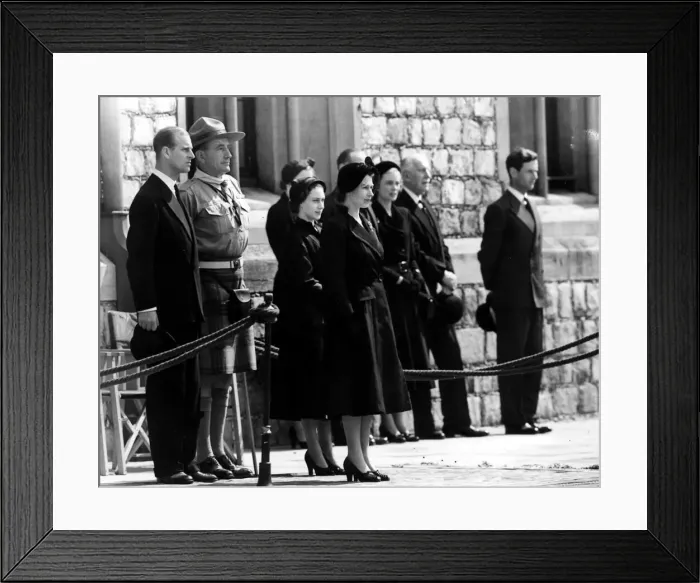 Framed Print : Queen Elizabeth and Duke of Edinburgh Princess Margaret