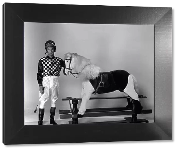 Lester Piggott posed with Rocking Horse in the Daily Mirror studio after being told