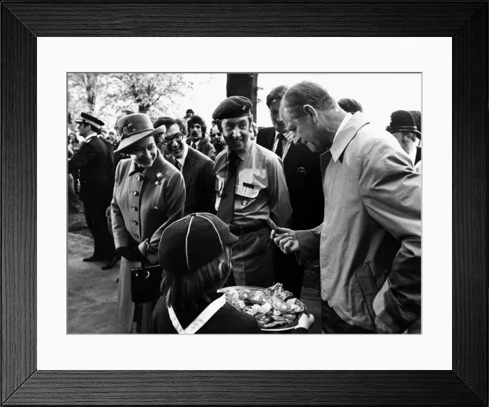 Framed Print : Queen Elizabeth  /  Royalty with her husband Prince Philip. May 1979