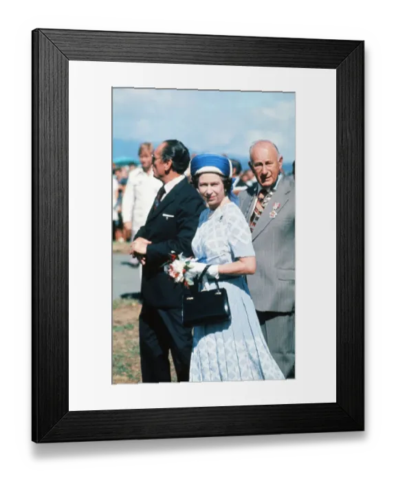 Framed Print : Royal Silver Jubilee Tour in New Zealand 22 February - 7 March 1977