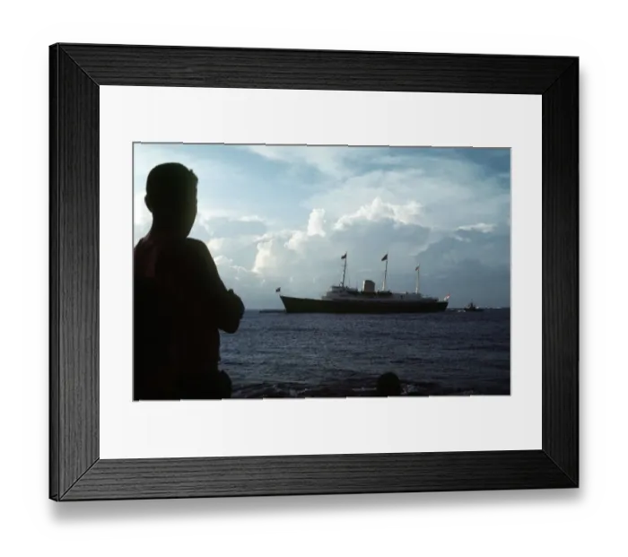 Framed Print : Queen Elizabeth II Silver Jubilee Tour 1977 Britannia Royal Yacht Britannia during Framed Print : Queen Elizabeth II Silver Jubilee Tour 1977 Britannia Royal Yacht Britannia during