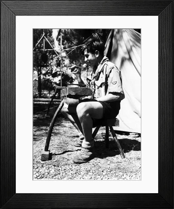 Framed Print : A French Boy scout attending the Scouts World Jamboree which is in Moisson near Paris Framed Print : A French Boy scout attending the Scouts World Jamboree which is in Moisson near Paris
