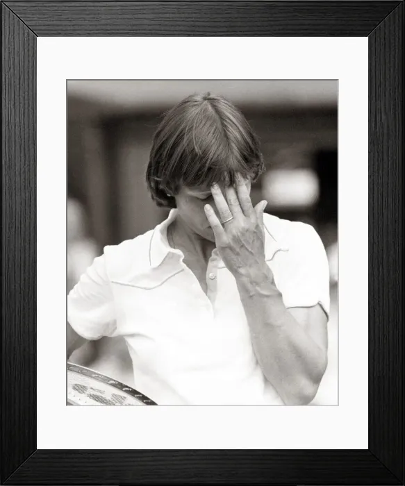 Framed Print : Martina Navratilova Tennis Player under Pressure July 1980 Framed Print : Martina Navratilova Tennis Player under Pressure July 1980