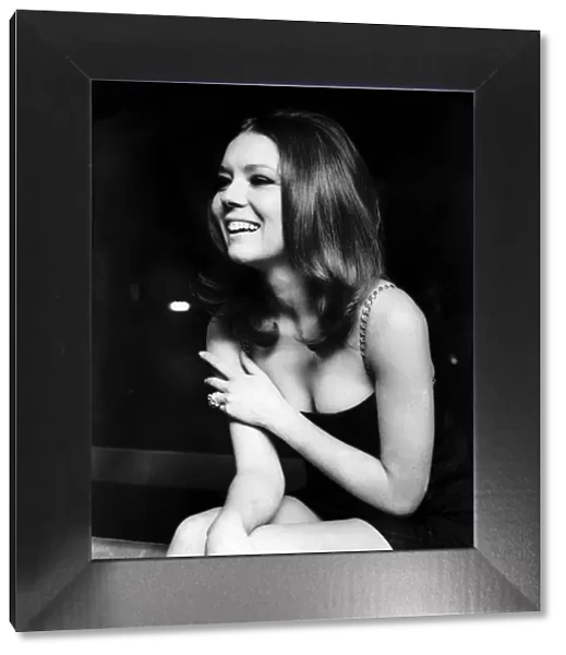 Diana Rigg, actress, after signing Paramount Pictures contract for film The Assassination