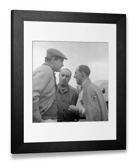 Framed Print : Grand Prix D Europe1957 Practice day l to r-H Framed Print : Grand Prix D Europe1957 Practice day l to r-H