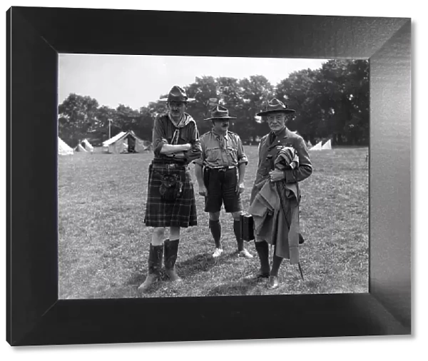 Sir Robert Baden Powell right seen here at the Wembley Scout Jamboree with senior scout