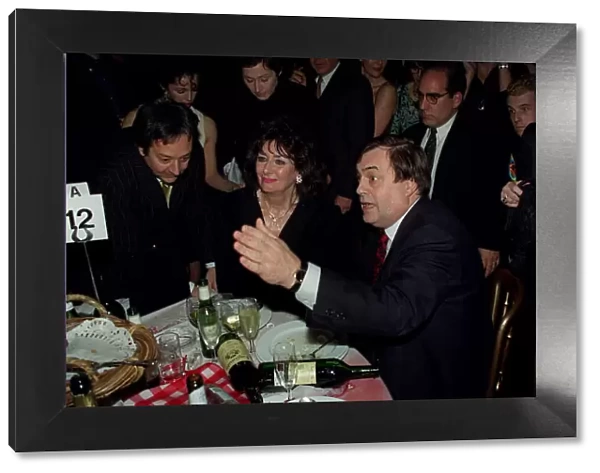John Prescott MP, February 98 At the Britt Awards after being soaked by
