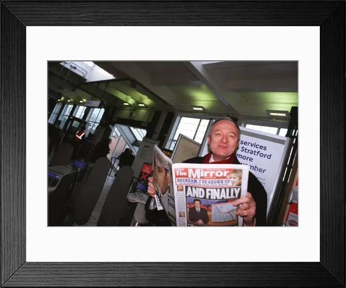 Framed Print : Ken Livingstone MPundergrounf station this morning NOV 1999 Framed Print : Ken Livingstone MPundergrounf station this morning NOV 1999