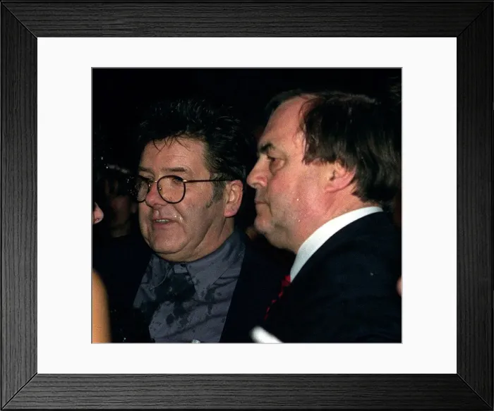 Framed Print : John Prescott MP looking very wet, February 1998, after he was soaked by Framed Print : John Prescott MP looking very wet, February 1998, after he was soaked by