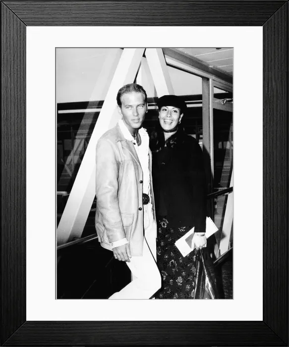 Framed Print : Bros Pop Group twin brother Matt Goss with his girlfriend Framed Print : Bros Pop Group twin brother Matt Goss with his girlfriend