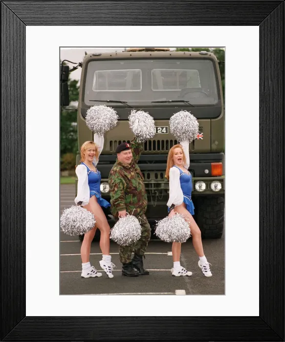 Framed Print : LANCE CORPORAL KEVIN ANDERSON October 1997 TRIES OUT HIS DANCIND SKILLS WITH CLAYMORES Framed Print : LANCE CORPORAL KEVIN ANDERSON October 1997 TRIES OUT HIS DANCIND SKILLS WITH CLAYMORES