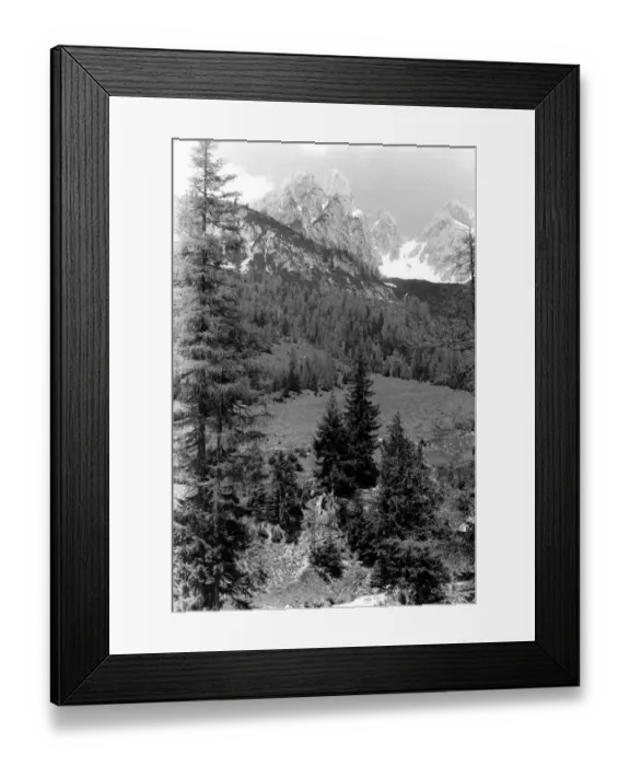 Framed Print : The Bischofsmutze Peaks near Filzmoos, Austria. P000167 Circa 1950 Framed Print : The Bischofsmutze Peaks near Filzmoos, Austria. P000167 Circa 1950