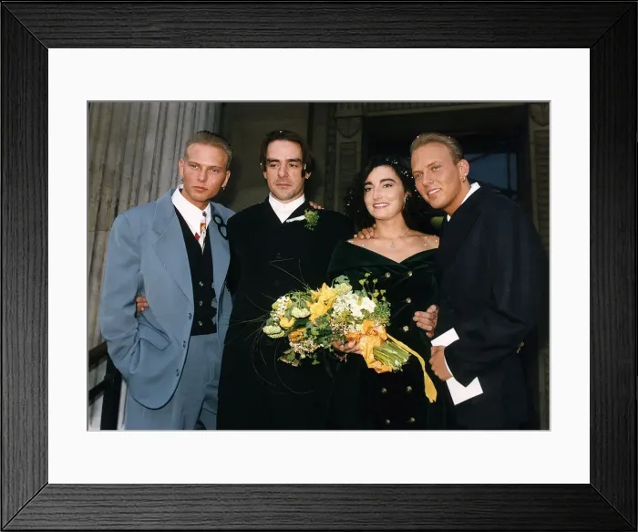 Framed Print : Bros pop group at their managers wedding Framed Print : Bros pop group at their managers wedding