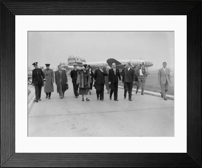 Framed Print : Arrivals Mr Vishinsky Soviet Foreign Minister at London Airport 020196 / 2 Framed Print : Arrivals Mr Vishinsky Soviet Foreign Minister at London Airport 020196 / 2