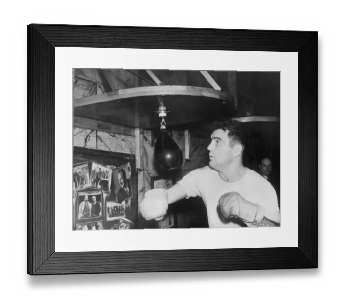 Framed Print : Boxing Joey Maxim American boxer training at jack Solomons Gym