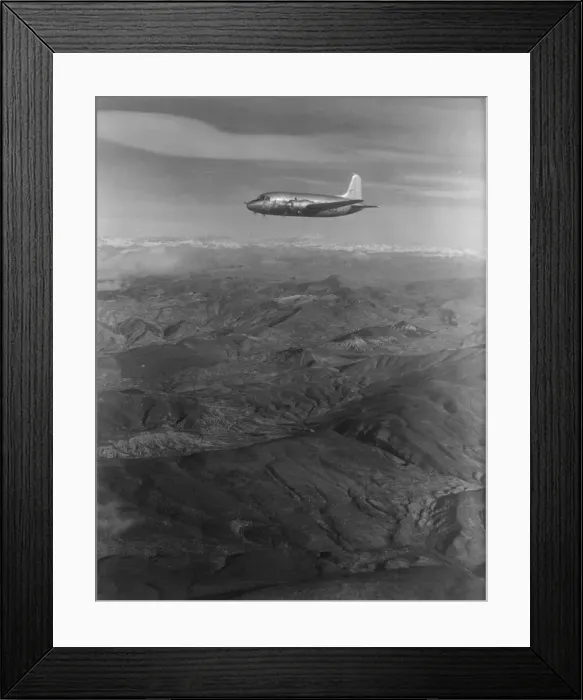 Framed Print : Aeroplane B. E. A. Viking'flying over the Alps. 1950 022121 / 1 Framed Print : Aeroplane B. E. A. Viking'flying over the Alps. 1950 022121 / 1