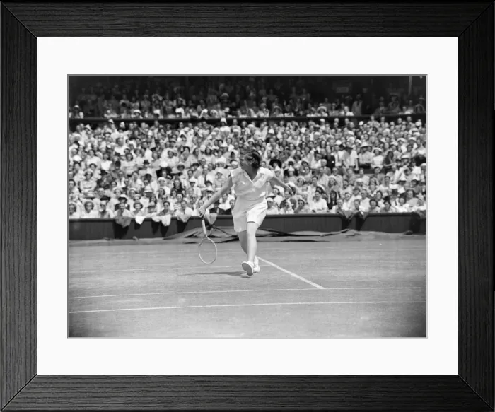 Framed Print : Wimbledon Womens Singles Miss Louise Brough presented with cup after beating Framed Print : Wimbledon Womens Singles Miss Louise Brough presented with cup after beating
