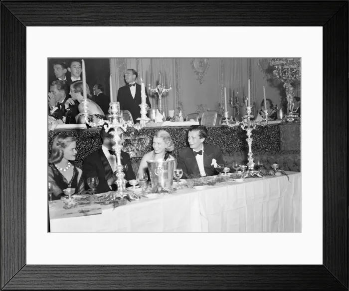 Framed Print : Lord John Manners and Miss Sharman Douglas at the 21 Room'London Framed Print : Lord John Manners and Miss Sharman Douglas at the 21 Room'London