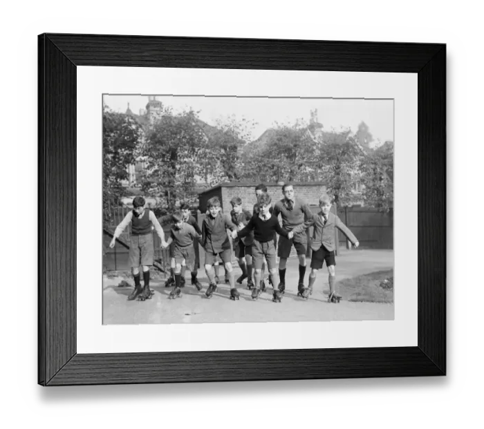Framed Print : Children Collection Blind boys rollerskating at L. C. C