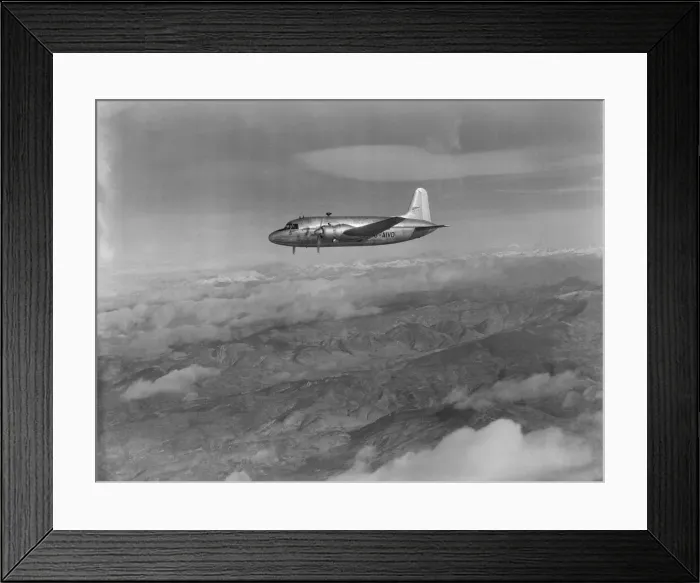 Framed Print : This Vickers Viking 1B passenger airliner carried 24 passengers