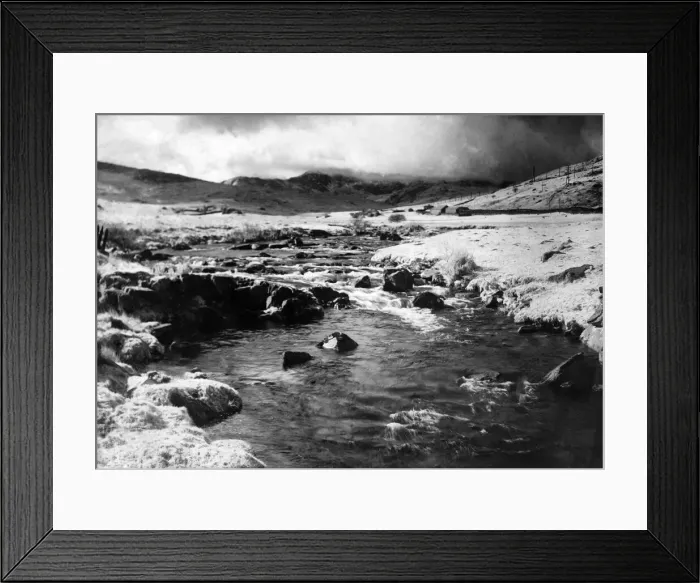 Framed Print : A monutain stream running down Snowdonia. April 1952 P000011 Framed Print : A monutain stream running down Snowdonia. April 1952 P000011