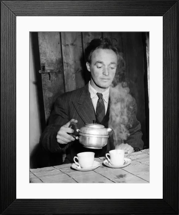 Framed Print : Tea for two. April 1954 P000181 Framed Print : Tea for two. April 1954 P000181